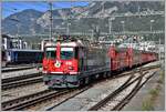 RE1757 nach Disentis/Mustér mit der Ge 4/4 II 616  Filisur  in Chur Gbf, (23.04.2020)