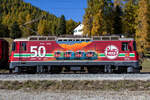 RhB, Ge 4/4II, 617, 16.10.2021, Bever