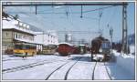 Bahnersatzbusse, FO-Zge und die in Disentis eingeschlossene Ge 4/4 II 617  Ilanz .