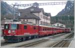 R1932 mit Ge 4/4 II 618  Bergn/Bravuogn) und Ge 6/6 II 704 in Pontresina.