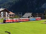 RhB - Ge 4/4 631 vor Regio unterwegs nach Arosa im Bahnhof von Litzirti am 07.05.2009