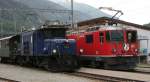 Ge 6/6I 412 blau + Ge 4/4II 613 Domat   31.07.05 Zernez