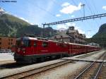 Ge 4/4'' 629 ''Tiefencastel'' am 7.8.2010 in Pontresina als Regio 1940 nach Scuol-Tarasp.