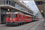 RE1423 Sportzug mit Ge 4/4 II 627  Reichenau-Tamins  fhrt um 08.52Uhr nach Arosa.