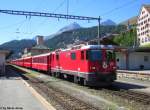 Ge 4/4'' 620 ''Zernez'' am 8.9.2012 in St.Moritz als RE 1148 nach Chur.