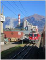 RE1224 mit Ge 4/4 II 626  Malans  kreuzt meinen Zug bei Trimmis-Untervaz.