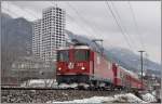 RE1253 mit Ge 4/4 II 631  Untervaz  in Chur West.