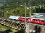 RhB - Ge 4/4 616 mit RE unterwegs bei Reichenau-Tamins am 20.09.2013