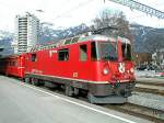 RhB,Lok Ge 4/4 II  Felsberg  am 18.02.02 in Landquart