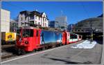 Ge 4/4 II 617  Ilanz  mit GlacieExpress 903 verlässt Chur Richtung Zermatt.