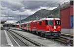 RE1343 mit Ge 4/4 II 625  Küblis  und AGZ-Wagen von Landquart nach St.Moritz in Samedan.