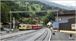 RE1252 mit Ge 4/4 II 611  Landquart  in Küblis. Zwei weitere Gleise Seite Klosters sind angeschlossen, es fehlt noch die Fahrleitung. (30.08.2016)