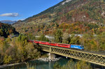 Ge 4/4 II 619 mit einem RE nach Landquart am 29.10.2016 bei Reichenau.