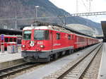 RhB - Ge 4/4 632 mit Personenzug im Bahnhof Chur am 25.11.2016