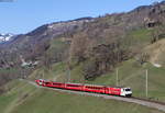 645 mit dem RE 1037 (Landquart-Davos Platz) bei Saas 31.3.19