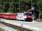 RhB - Ge 4/4 650 bei der einfahrt in den Bahnhof von Filisur am 26.07.2009