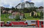 Ge 4/4 III 651  Seewis  vor einem der berhmten Hotelpalste in St.Moritz. (21.06.2012)