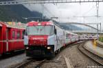 Ge 4/4''' 650 ''Unesco'' am 9.8.2013 in Chur mit den Glacier-Express 902 und 904.