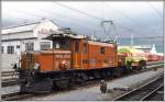 Ge 6/6 I 414 und Läschwagen 9862 in Landquart (05.05.2014)