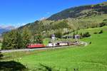 Ge 6/6 II 704 mit einem Güterzug am 08.09.2020 bei Bergün.