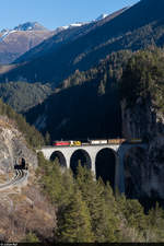 RhB Ge 6/6 II 705 mit Güterzug Pontresina - Chur am 26.