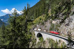 RhB Ge 6/6 II 702 / 5135 Landquart - Pontresina / Stulsertobel-Viadukt, 1.