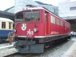 Die Ge 6/6 II 702 bei der Lokparade im Bahnhof Chur.