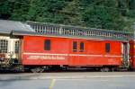 D 4035 II - Gepckwagen am 30.08.1993 in Poschiavo - Baujahr 1911 - SWS - Fahrzeuggewicht 9,00t - Zuladung 10,00t - LP 10,69m - zulssige Geschwindigkeit 65 km/h.
