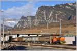 Umschlag Valser Mineralwasser in Untervaz-Trimmis. (05.01.2016)