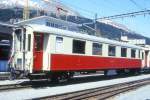 RhB - As 1161 am 25.10.1997 in Davos Platz - Historischer 1.Klasse Salonwagen 4-achsig - Baujahr 1929 - SIG - Fahrzeuggewicht 24,10t - Sitzpltze 24 - LP 16,44m - zulssige Geschwindigkeit 90 km/h - =08.03.1991 - Lebenslauf: ex A4 61 - 1956 A4 1161 - 1964 A 1161 1985 As 1161. Hinweis: gescanntes Dia
