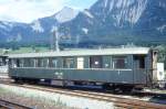 RhB - A 1207 am 07.06.1993 in Untervaz - 1.Klasse Personenwagen Schwere Stahlbauart - Baujahr 1929 - SWS - Fahrzeuggewicht 23,00t - Sitzpltze 41 - LP 16,44m - zulssige Geschwindigkeit 80 km/h - =20.12.1991 - Lebenslauf: ex AB4 207 - 1956 A4 1207 - 1964 A 1207 - 1992a - sollte umgebaut werden, Unfallschaden - 08/1994 Abbruch. Hinweis: gescanntes Dia
