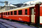 RhB - A 1269 am 26.02.2000 in St.Moritz - 1.Klasse Personenwagen - Einheitspersonenwagen Typ II - bernahme 15.02.1978 - FFA/SWP - Fahrzeuggewicht 15,00t - Sitzpltze 36 - LP 18,50m - zulssige
