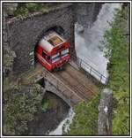 R1821 Davos Platz - Filisur in der Zügenschlucht beim Bärentritt kurz vor Wiesen.