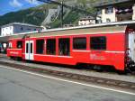 RhB - Steuerwagen BDt 1752 im Bahnhof von Samedan am 25.08.2007