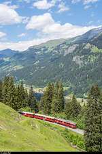 RhB  Fliegender Rhätier  ABe 4/4 501 auf Testfahrt am 12.