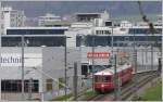 Be 4/4 Pendel mit Steuerwagen 1715 fhrt in Chur Wst ein.