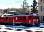 RhB - Triebwagen ABe 4/4 55 in St.Moritz am 07.04.2010