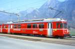 RhB - Be 4/4 513 am 17.03.1999 in Untervaz - Stammnetztriebwagen fr Vorortpendelzge - bernahme 05.04.1971 - SIG/FFA/SAAS - 780 KW - Fahrzeugewicht 45,00t - 2.Klasse Sitzpltze 40 - LP 18,70m -