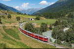 MGB Be 4/4 515 / Blitzingen, 1. August 2022<br>
Leermaterialzug Oberwald - Fürgangen-Bellwald