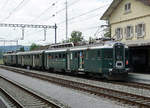 Verein Depot und Schienenfahrzeuge Koblenz (DSF)
TRIEBWAGEN TREFFEN KOBLENZ 1. AUGUST 2017
BFe 4/4 1643 Wyländerli + B 50 85 69-05-560-3 + BDe 4/4 1646, ehemals SBB im Bahnhof Koblenz.
Foto: Walter Ruetsch