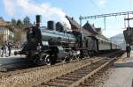 10 Jahre SBB Historic.Jubilumsfahrt mit B 3/4 1367(1916)  Mittagshalt in Langnau/Be.Im Jubilumsjahr 2011 der Stiftung SBB Historic finden noch weitere Anlsse statt.Langnau 19.02.11