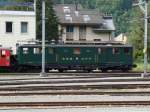 Gepcktriebwagen Deh 4/6 914 von SBB Historic, aufgenommen am 23.6.2012 im Depot Meiringen.