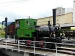 SBB Historic - Dampflok E 2/2 3 Zephir auf der Drehscheibe vor der Rotonde in Dlemont am 08.09.2013