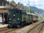 SBB Historic - Ae 3/5 10217 mit Extrazug im Bahnhof Konolfingen am 01.06.2014