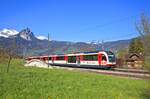 Zentralbahn 150 201, Giswil, IR2918, 24.04.2021.