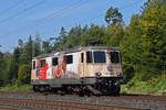 Werbe Lok 420 346-9 fährt Richtung Bahnhof Rupperswil. Die Aufnahme stammt vom 14.09.2020.