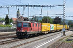 Re 420 348-5 durchfährt den Bahnhof Rupperswil.