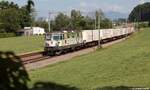 Die SBB Cargo 420 257  Spross  bespannte am Nachmittag des 27. Mai 2026 den Pistorzug. Bei Sempach-Neuenkirch ging mit die Werbelok ins Netz. 