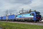 Notschüss am SBBCI 193 521 mit KLV bei Valburg am 16 April 2026 vom offenbarer Weg gemacht.