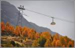 Diavolezza Luftseilbahn ab Bernina Diavolezza. (07.10.2015)
